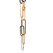 Load image into Gallery viewer, 18K Gold Bracelet Paperclips Chain Link Size 7.25 inches Fine Jewelry - Rafant
