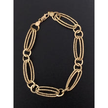 Load image into Gallery viewer, 18K Gold Bracelet Chunky Oval Link Chain 7.25 inches 2.90 grams - Rafant