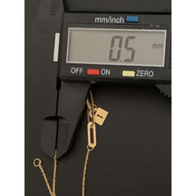 Load image into Gallery viewer, 18K Gold Bracelet Paper Clips Link Lock 6 plus 1 Inches 1.12 grams - Rafant