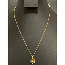 Load image into Gallery viewer, 18K Gold Necklace Chain 17.75 inches with Flower Pendant 1.66 grams - Rafant