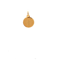 Load image into Gallery viewer, 18K Yellow Gold Pendant Saint Benedict Round Tiny 1.65 grams - Rafant