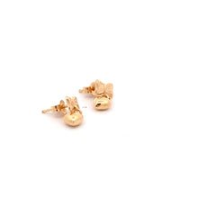 Load image into Gallery viewer, 18K Yellow Gold Earrings Heart Ribbon Earrings Drop 1.52 grams Small - Rafant