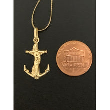 Load image into Gallery viewer, 18k Gold Necklace Chain 19.50" with Cross Anchor Pendant - Rafant