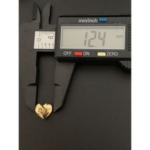 Load image into Gallery viewer, 18K Gold Pendant Puffed Heart Pendant Earrings Set 6.25 grams - Rafant