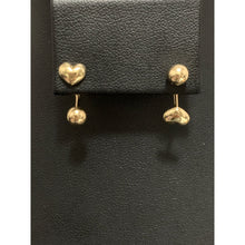 Load image into Gallery viewer, 18K Gold Earrings Cuff Heart Ball Pendant 1.27 grams - Rafant