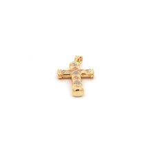 Load image into Gallery viewer, 18K Gold Pendant Cross Religious Tricolor 1.56 grams - Rafant