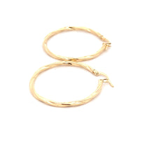Load image into Gallery viewer, 18K Yellow Gold Earrings Hoops Spiral 1.47 grams - Rafant