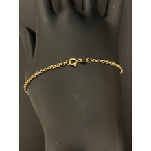 Load image into Gallery viewer, 18K Gold Bracelet Rolo 7.5 inches with Puffed Heart Charm 1.76 grams - Rafant