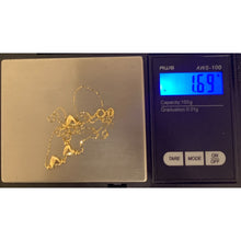 Load image into Gallery viewer, 18K Gold Necklace 16 inches with Heart Charms 1.69 grams - Rafant