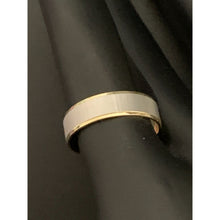 Load image into Gallery viewer, 18K Gold Ring Wedding Band Two Tone Yellow White 2.62 grams S6.5 - Rafant