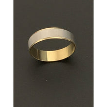 Load image into Gallery viewer, 18K Gold Ring Wedding Band Two Tone Yellow White 2.68 grams S 7.25 - Rafant