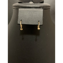 Load image into Gallery viewer, 18K Gold Earrings Hoops Loops Beads Small Tiny 0.63 grams - Rafant