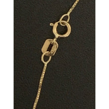 Load image into Gallery viewer, 18K Saudi Gold Necklace Box Chain 17.75" with Cross Pendant 1.41 grams - Rafant