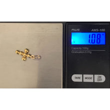 Load image into Gallery viewer, 18K Gold Pendant Cross Beaded 1.08 grams - Rafant