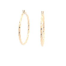 Load image into Gallery viewer, 18K Yellow Gold Earrings Hoops Spiral 1.37 grams - Rafant