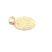 Load image into Gallery viewer, 18K Gold Pendant Round Dragon Lucky Charm - Rafant