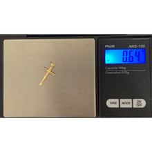 Load image into Gallery viewer, 18K Gold Pendant Cross 0.64 grams Dainty Small - Rafant