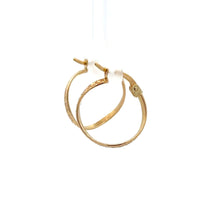 Load image into Gallery viewer, 18K Gold Earrings Hoops Irregular Small 1.04 grams - Rafant