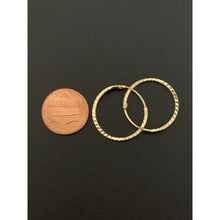Load image into Gallery viewer, 18K Saudi Gold Hoops Loops Earrings 1.52 grams - Rafant