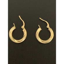 Load image into Gallery viewer, 18K Saudi Gold Earrings Hoops Loops Small - Rafant