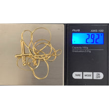 Load image into Gallery viewer, 18K Saudi Gold Necklace Chain 19.50" with Cross Pendant 2.92 grams - Rafant