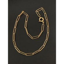 Load image into Gallery viewer, 18K Gold Necklace Chain Paperclips 16 inches 4.44 grams - Rafant