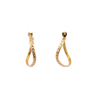 Load image into Gallery viewer, 18K Gold Earrings Hoops Irregular 1.04 grams Small - Rafant