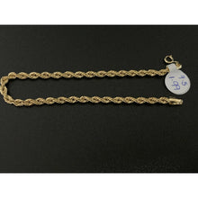 Load image into Gallery viewer, New Real 18K Saudi Gold Rope Chain Bracelet Size 7.5 - Rafant