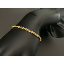 Load image into Gallery viewer, New Real 18K Saudi Gold Rope Chain Bracelet Size 7.5 - Rafant