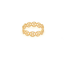 Load image into Gallery viewer, 18K Gold Ring Fortune Coin Size Size 7.5 - Rafant
