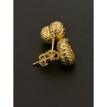 Load image into Gallery viewer, 18K Gold Earrings Stud Puffed Heart 1.77 grams - Rafant