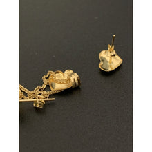 Load image into Gallery viewer, 18K Gold Necklace Chain 18" Heart Pendant with Earrings Set 1.49 grams - Rafant