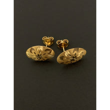 Load image into Gallery viewer, 18K Gold Earrings Stud Oval 1.96 grams - Rafant
