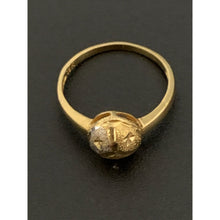 Load image into Gallery viewer, 18K Gold Ring Half Ball White Yellow Gold 1.71 grams Size 5 - Rafant