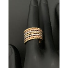 Load image into Gallery viewer, 18K Gold Ring Seven Days Tricolor White Yellow Rose 2.23 grams Size 5.5 - Rafant