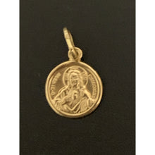 Load image into Gallery viewer, 18K Gold Pendant Round Jesus Christ Religious 0.85 grams Very Small - Rafant