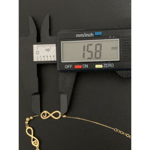 Load image into Gallery viewer, 18K Gold Bracelet Infinity 7 inches plus 1 inch extension 2.04 grams - Rafant