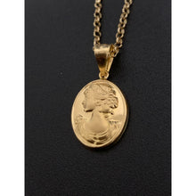 Load image into Gallery viewer, 18K Gold Necklace Chain Rolo 17.50 inches Woman Lady Pendant 2.21grams - Rafant