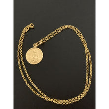 Load image into Gallery viewer, 18K Gold Necklace Chain 17.75 inches with Jesus Christ Pendant 2.32 grams - Rafant