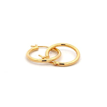 Load image into Gallery viewer, 18K Gold Earrings Hoops Polished Small 1.09 grams - Rafant
