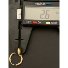 Load image into Gallery viewer, 18K Saudi Gold Hoops with Heart Charm Earrings - Rafant