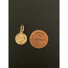 Load image into Gallery viewer, 18K Gold Pendant Round Jesus Christ Religious 0.85 grams Very Small - Rafant