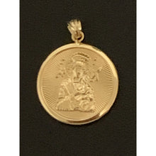Load image into Gallery viewer, 18K Gold Pendant Religious Round Mother Mary Jesus Christ 2.83 grams - Rafant