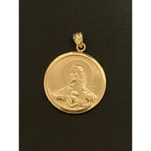 Load image into Gallery viewer, 18K Gold Pendant Religious Round Mother Mary Jesus Christ 2.83 grams - Rafant