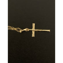 Load image into Gallery viewer, 18K Gold Necklace Chain 17.50 inches with Cross Pendant 1.47 grams - Rafant