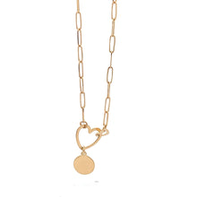 Load image into Gallery viewer, 18K Yellow Gold Bracelet Paperclip Heart 7.5 inches 2.32 grams - Rafant