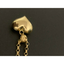 Load image into Gallery viewer, 18K Saudi Gold Necklace Chain Rolo 17.50 inches Puffed Heart Pendant 2.15 grams - Rafant