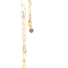 Load image into Gallery viewer, 18K Yellow Gold Bracelet Paperclip Heart 7.5 inches 2.32 grams - Rafant