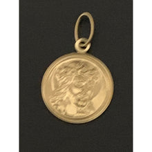 Load image into Gallery viewer, 18K Yellow Gold Pendant Round Circle Jesus Christ Face - Rafant