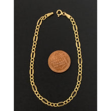 Load image into Gallery viewer, 18K Gold Bracelet Figaro 7 inches 1.44 grams - Rafant